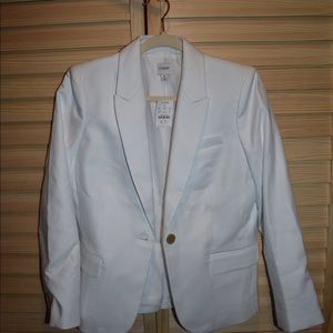 Jcrew NWT White cotton blazer size 6